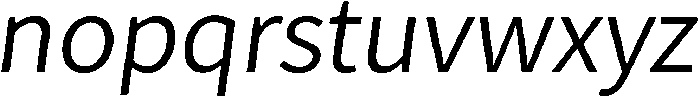 Oblique otf (400) Font LOWERCASE
