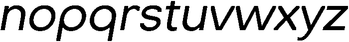 Oblique otf (400) Font LOWERCASE