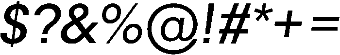 Oblique ttf (400) Font OTHER CHARS