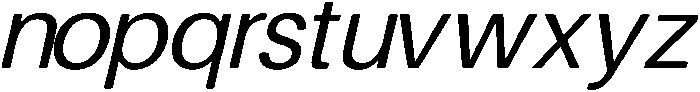 Oblique ttf (400) Font LOWERCASE