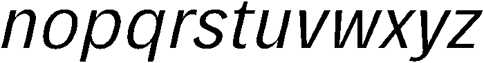 Oblique ttf (400) Font LOWERCASE