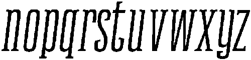 Oblique ttf (400) Font LOWERCASE