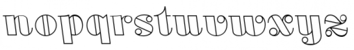 Oban Round Outline Back Italic Font LOWERCASE