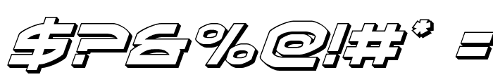 Oberon 3D Italic Font OTHER CHARS