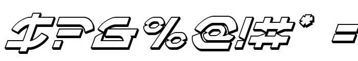 Oberon Deux 3D Italic Font OTHER CHARS