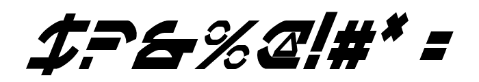 Oberon Deux Condensed Italic Font OTHER CHARS