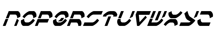 Oberon Deux Condensed Italic Font UPPERCASE