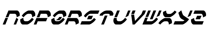 Oberon Deux Condensed Italic Font LOWERCASE