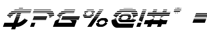 Oberon Deux Halftone Italic Font OTHER CHARS