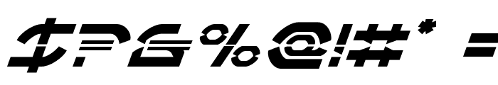 Oberon Deux Laser Italic Font OTHER CHARS