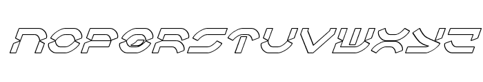 Oberon Deux Outline Italic Font LOWERCASE