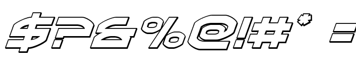 Oberon Outline Italic Font OTHER CHARS