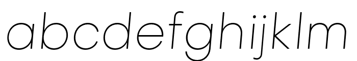 Objectivity-ThinSlanted Font LOWERCASE