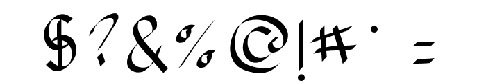 Obscura Font OTHER CHARS