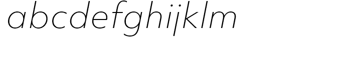 Objektiv Mk Thin Italic Font LOWERCASE