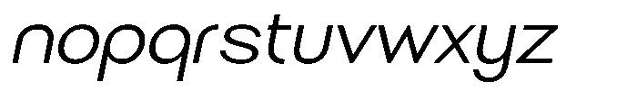 Obigart Light Semi Expanded Slant Font LOWERCASE