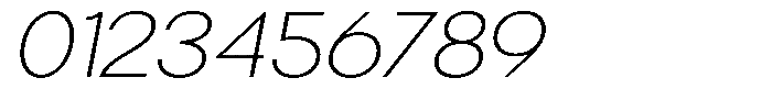 Obigart Thin Expanded Slant Font OTHER CHARS