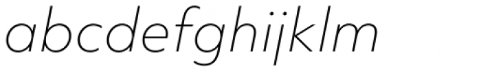 Objektiv Mk1 Thin Italic Font LOWERCASE