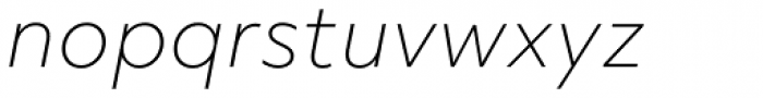Objektiv Mk2 Thin Italic Font LOWERCASE