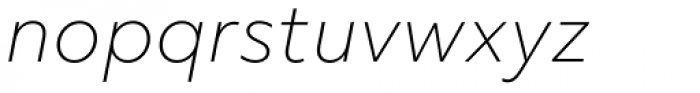 Objektiv Mk3 Thin Italic Font LOWERCASE
