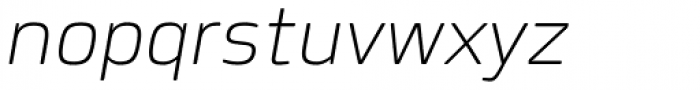Objet Thin Italic Font LOWERCASE