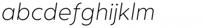 Oblivian Text Extra Light Italic Font LOWERCASE