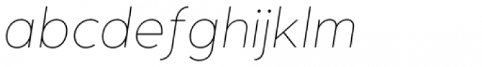 Oblivian Text Thin Italic Font LOWERCASE