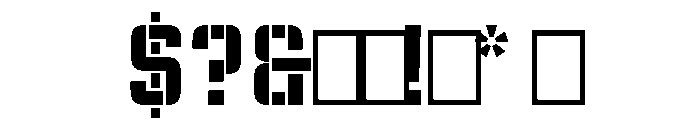 Oboi Stencil Font OTHER CHARS