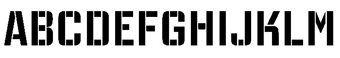 Oboi Stencil Font UPPERCASE