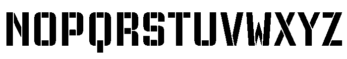 Oboi Stencil Font UPPERCASE