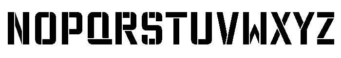 Oboi Stencil Font LOWERCASE