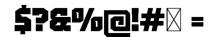 OCTANE Font OTHER CHARS
