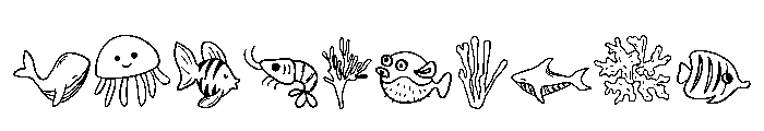 Ocean Doodles Font OTHER CHARS