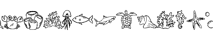 Ocean Doodles Font UPPERCASE