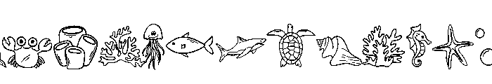 Ocean Doodles Font LOWERCASE