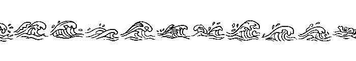 Ocean Waves Doodle Font LOWERCASE