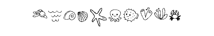 Ocean life Font OTHER CHARS