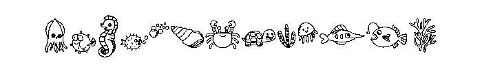 Ocean life FONT