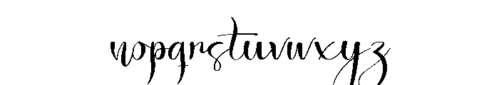 October Calligraphy Font LOWERCASE