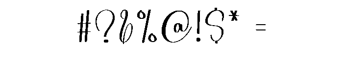 October Wedding Font OTHER CHARS
