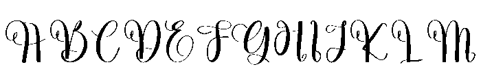October Wedding Font UPPERCASE