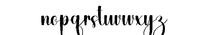 October Wedding Font LOWERCASE