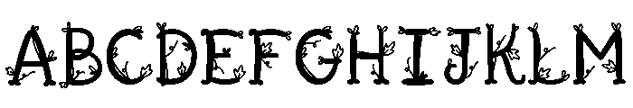 October vine Font UPPERCASE