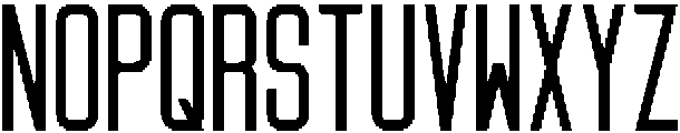 OCD Narrow Regular otf (400) Font UPPERCASE