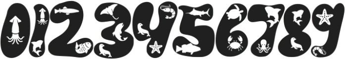 Ocean Animal ttf (400) Font OTHER CHARS