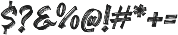 Ocean Brush Texture otf (400) Font OTHER CHARS