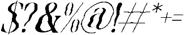 Ocean Fluid Italic otf (400) Font OTHER CHARS
