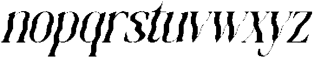 Ocean Fluid Italic otf (400) Font LOWERCASE