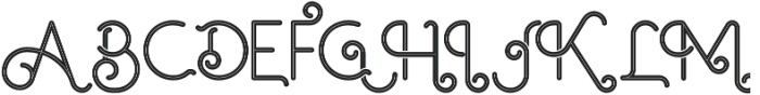 Ocela Inline otf (400) Font UPPERCASE