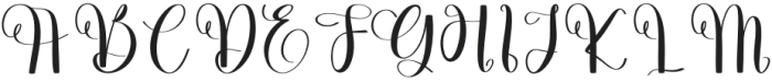 October Wedding Regular otf (400) Font UPPERCASE